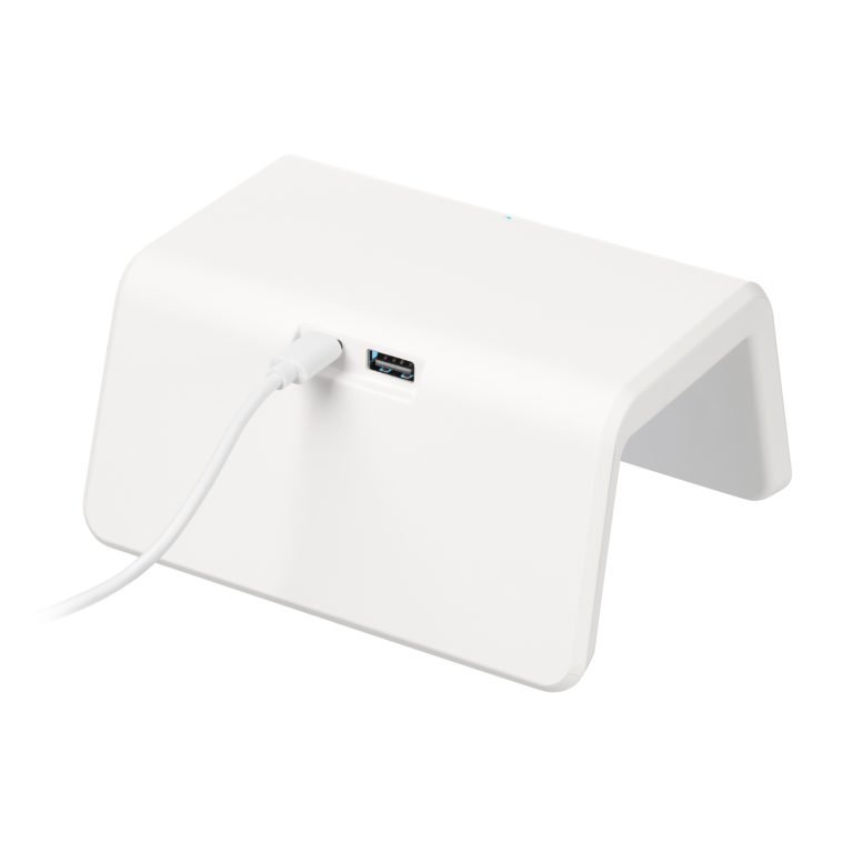 Зарядная станция с часами 15W Флейм (Flame), белая — изображение 5