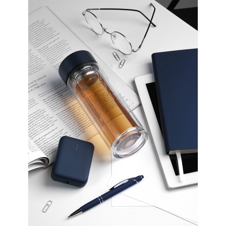 Бутылка стеклянная с двойными стенками Аравия (Aravia), синяя — изображение 8