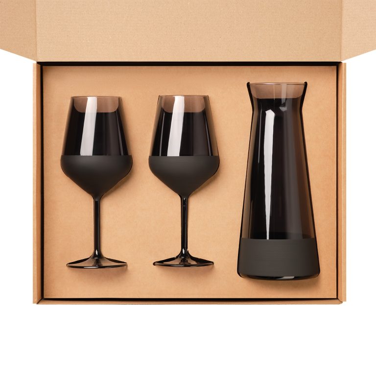 Доп. ложемент под декантер + 2 бокала в большую универсальную коробку, крафт (арт. 21005.020) — изображение 3
