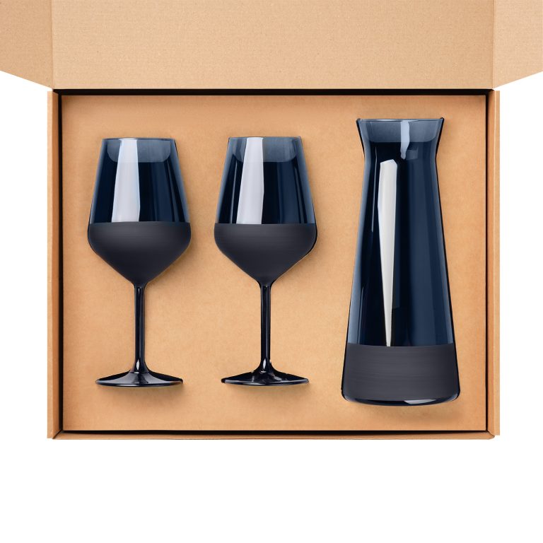 Подарочный набор декантер + 2 бокала, Сапфир (Sapphire) синий — изображение 2