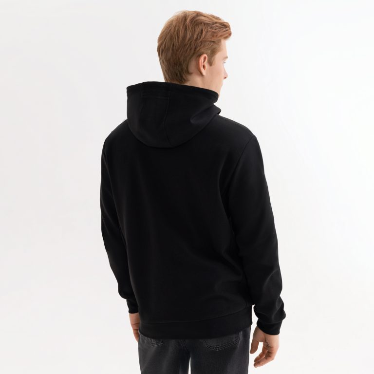 Толстовка на молнии с капюшоном Матео (Mateo) черная — изображение 4