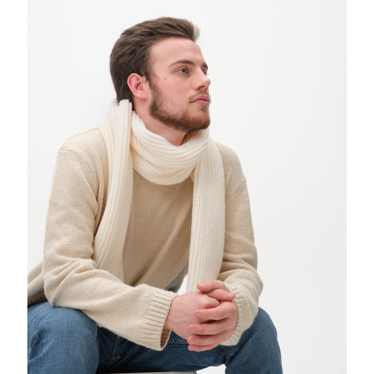 Шарф Форгес (Forges) вязаный, бежевый — изображение 2