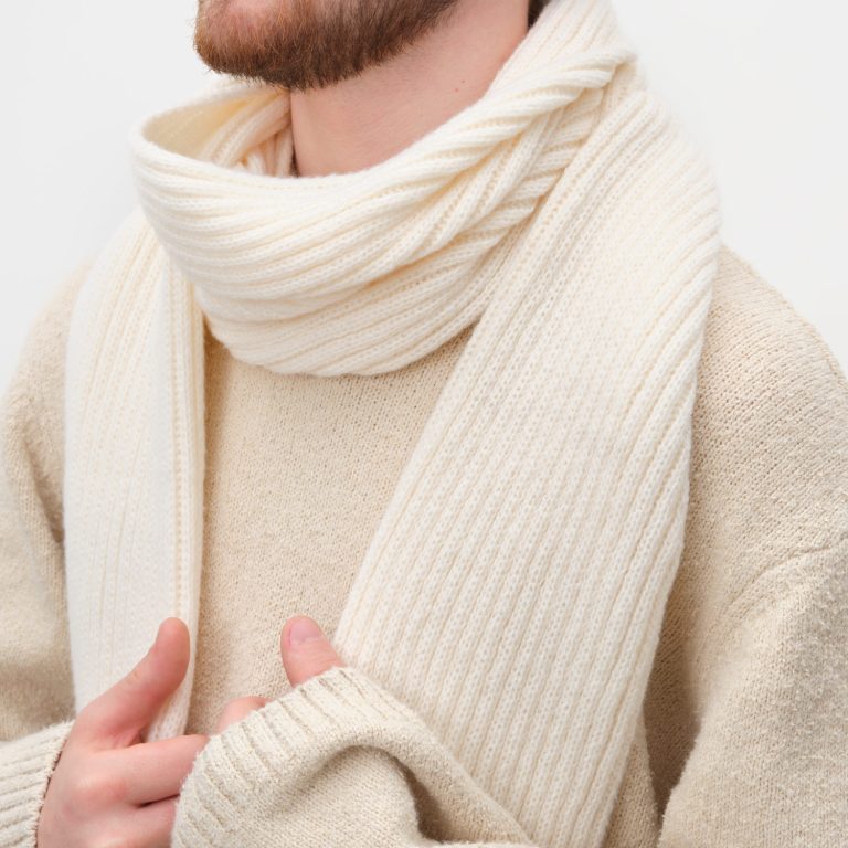 Шарф Форгес (Forges) вязаный, бежевый — изображение 3