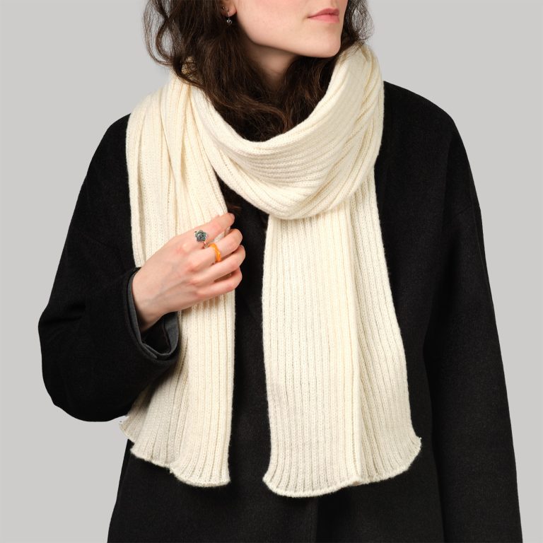 Шарф Форгес (Forges) вязаный, бежевый — изображение 4