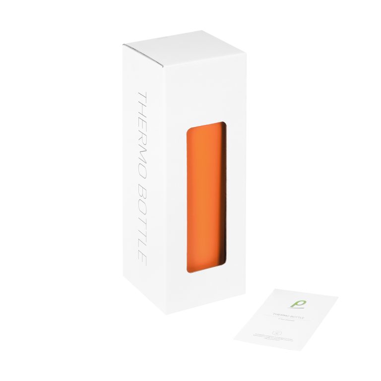 Термобутылка вакуумная герметичная Прима (Prima), оранжевая — изображение 10