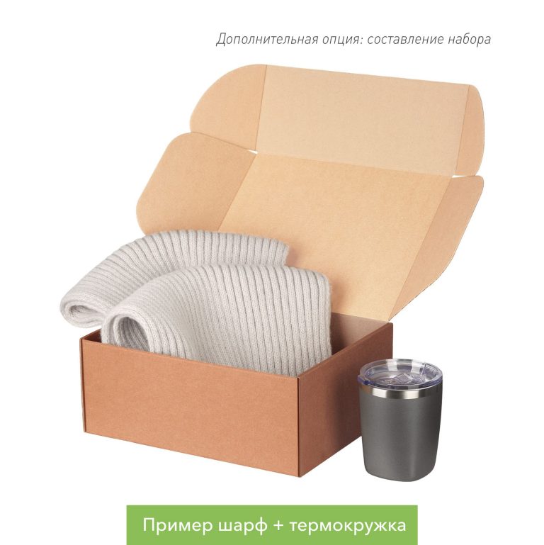 Шарф Форгес (Forges) вязаный, серый — изображение 10