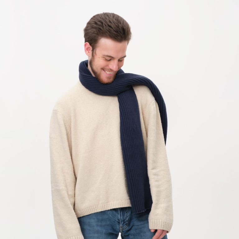 Шарф Форгес (Forges) вязаный, синий — изображение 2