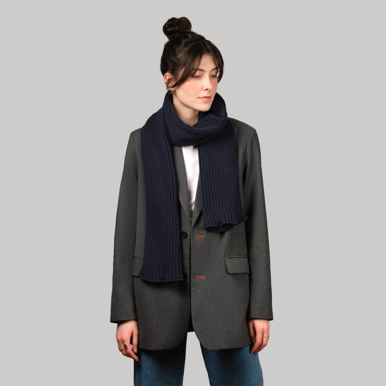 Шарф Форгес (Forges) вязаный, синий — изображение 3