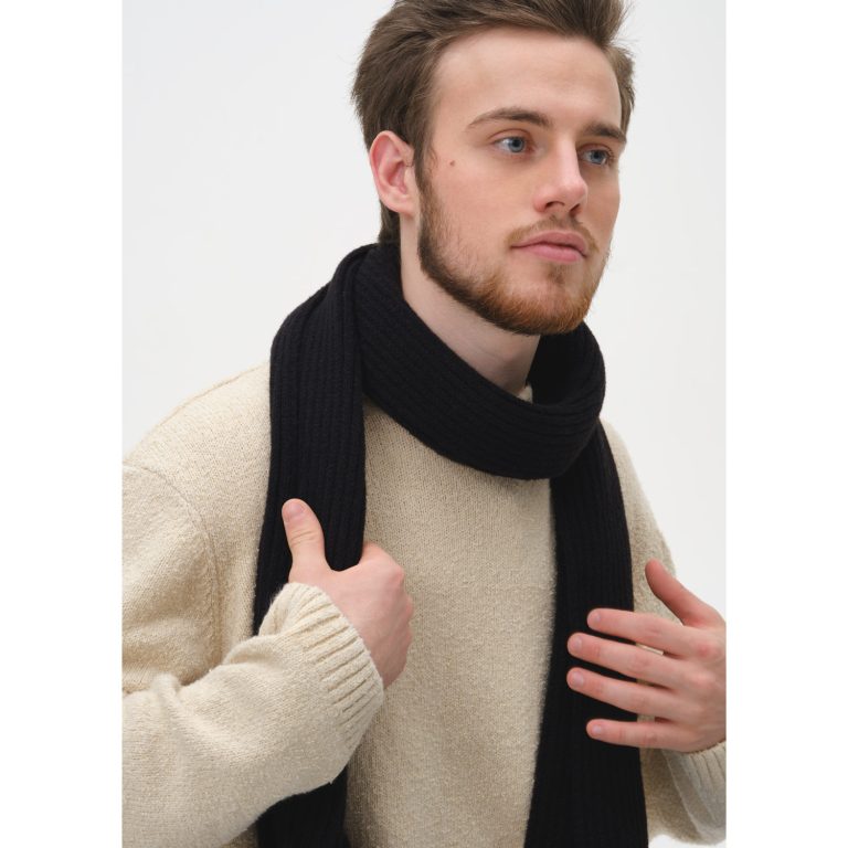 Шарф Форгес (Forges) вязаный, черный — изображение 2