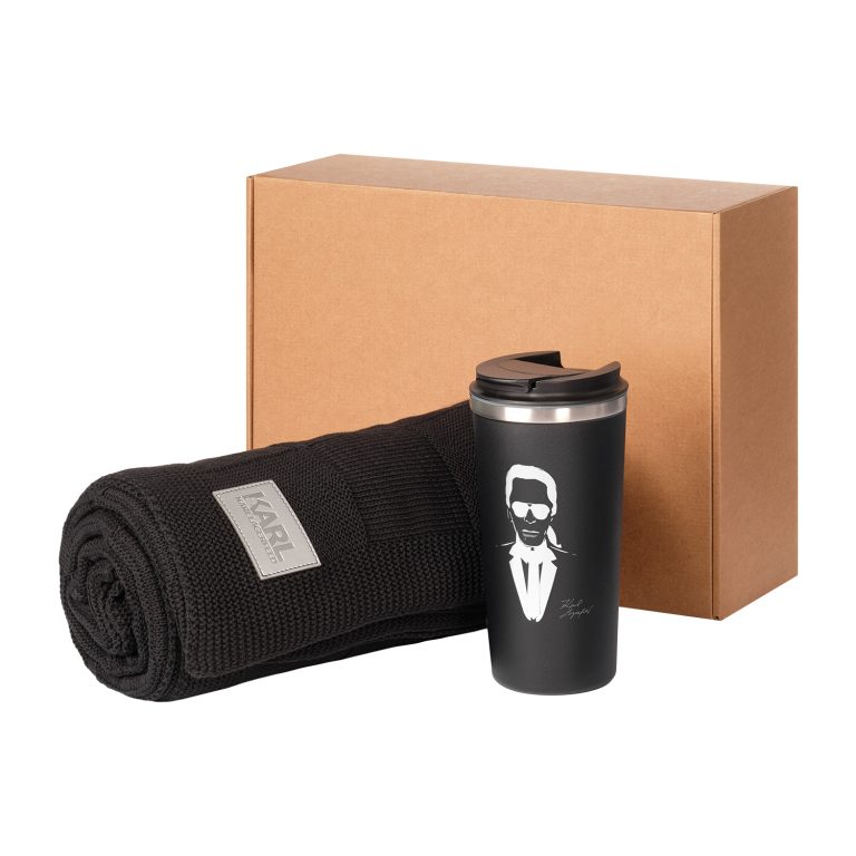 Подарочный набор Палермо, Селла (Palermo, Cella), черный (плед, термокружка) — изображение 4