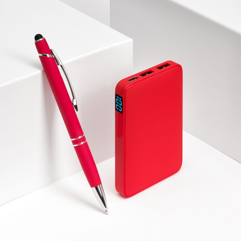 Внешний аккумулятор с подсветкой Анкор (Ancor) 5000 mAh, красный — изображение 9