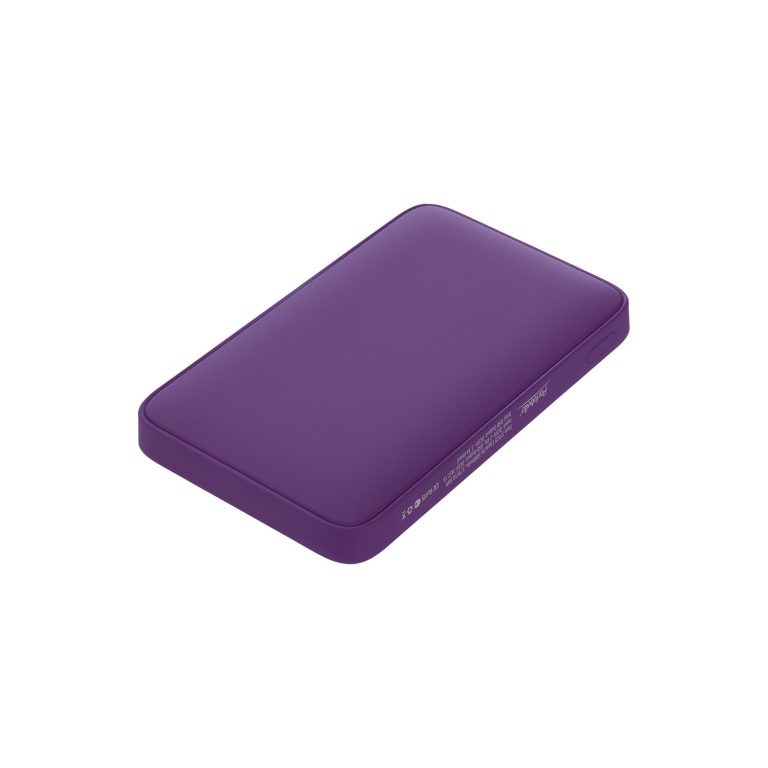 Внешний аккумулятор с подсветкой Анкор (Ancor) 5000 mAh, фиолетовый — изображение 2