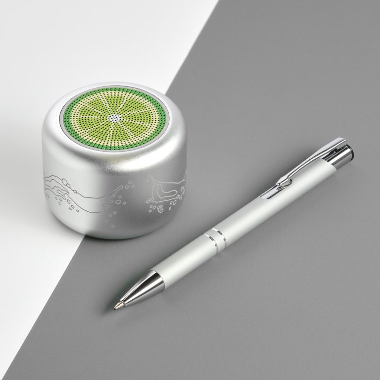 Беспроводная колонка Пассион (Passion) 80dB 600 mAh (Bluetooth 5.0), серебряная — изображение 8