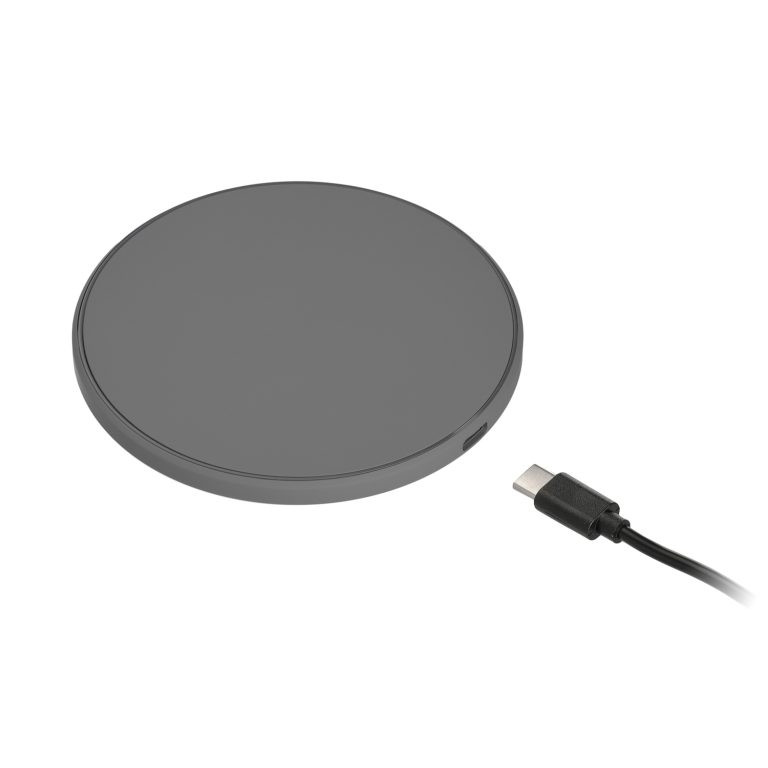 Беспроводное зарядное устройство с подсветкой 15W Аурис (Auris), серое — изображение 6