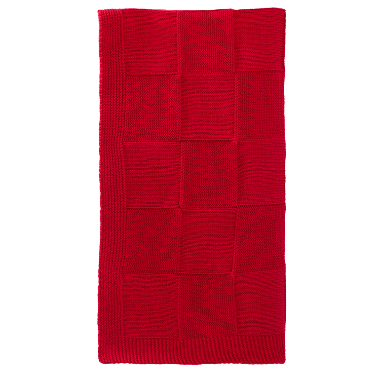 Плед Селла (Cella) вязаный, красный (без подарочной коробки) — изображение 2