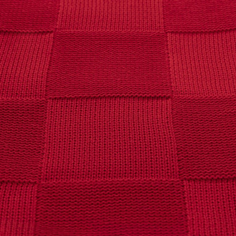 Плед Селла (Cella) вязаный, красный (без подарочной коробки) — изображение 6