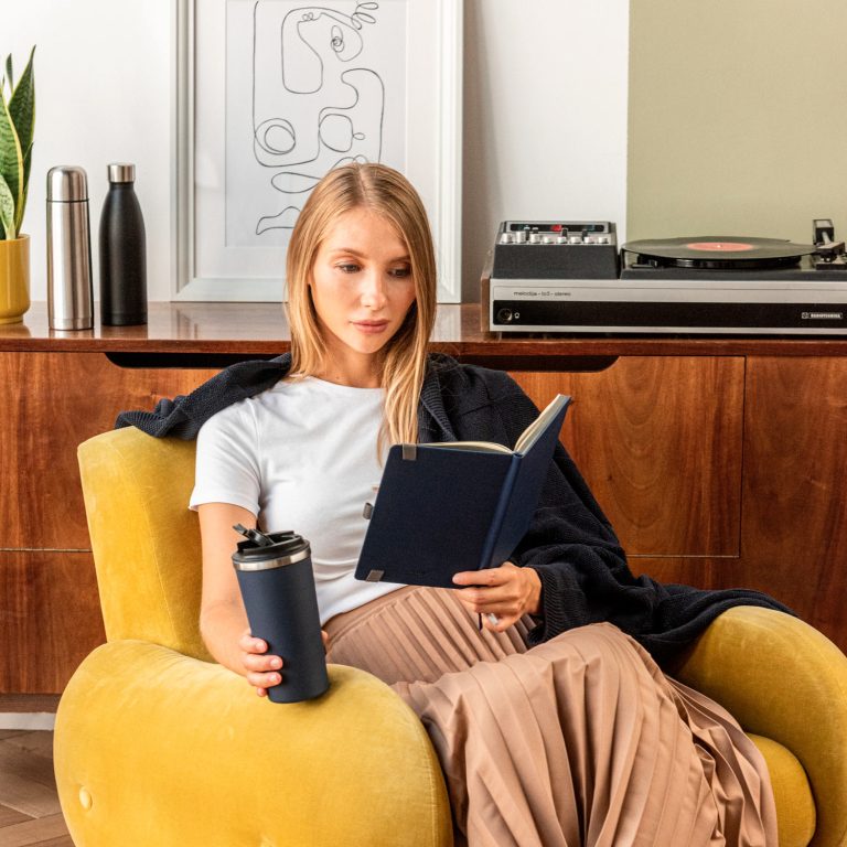 Плед Селла (Cella) вязаный, синий (без подарочной коробки) — изображение 7