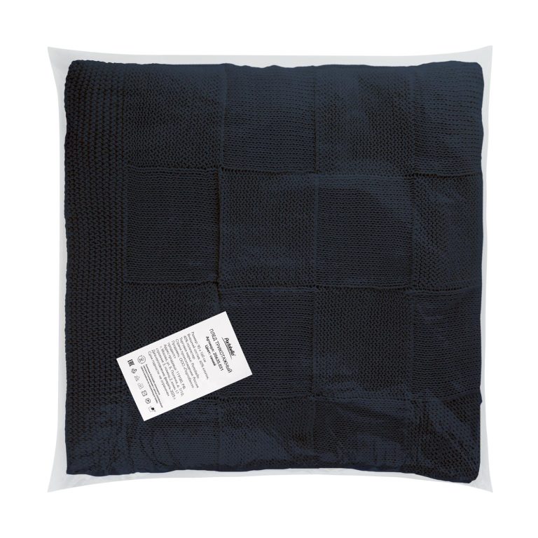 Плед Селла (Cella) вязаный, синий (без подарочной коробки) — изображение 8