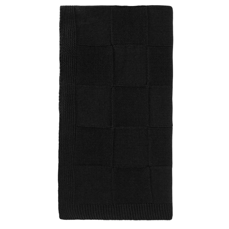 Плед Селла (Cella) вязаный, черный (без подарочной коробки) — изображение 2