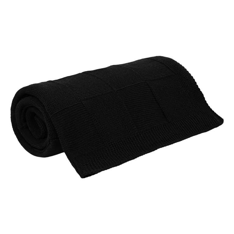 Плед Селла (Cella) вязаный, черный (без подарочной коробки) — изображение 3