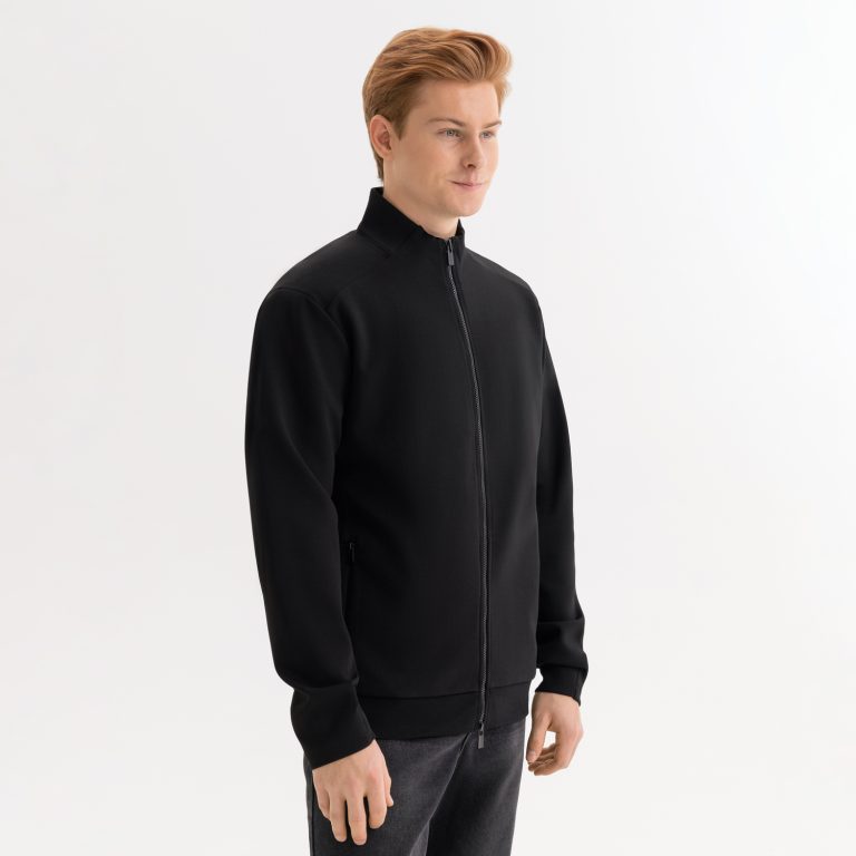 Толстовка на молнии Астин (Astin) черная, размер XXXL — изображение 2