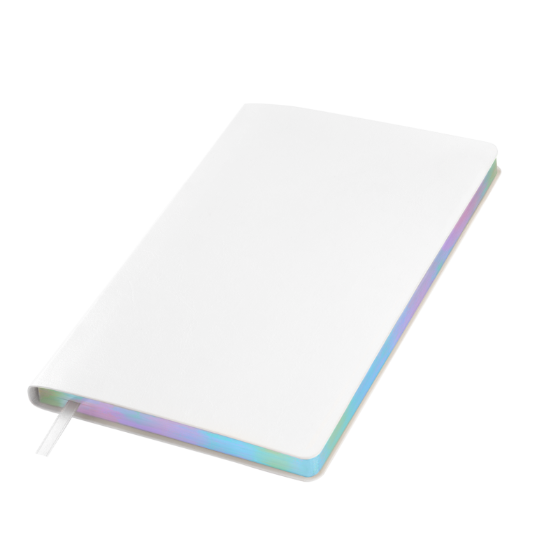 Ежедневник Гэлакси (Galaxy) недатированный, гибкая обложка, срез голограф. фольга, белый — изображение 2