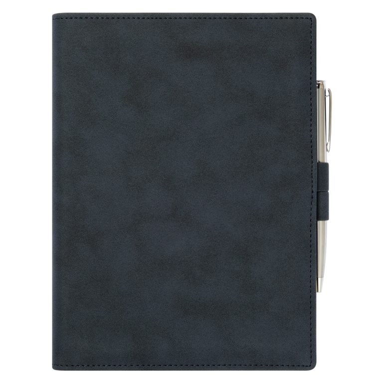 Ежедневник-портфолио Клип (Clip NEO) недатированный в подарочной коробке, синий (в комплекте ручка Sonata BP серебро) — изображение 3