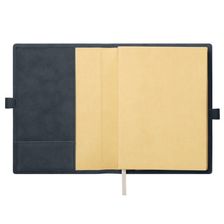 Ежедневник-портфолио Клип (Clip NEO) недатированный в подарочной коробке, синий (в комплекте ручка Sonata BP серебро) — изображение 7