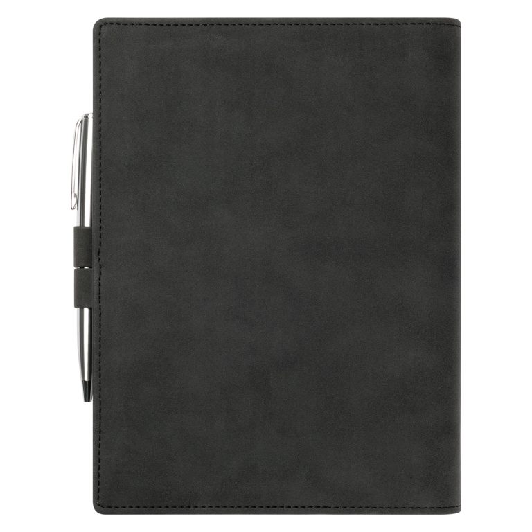 Ежедневник-портфолио Клип (Clip NEO) недатированный в подарочной коробке, черный (в комплекте ручка Tesoro серебро) — изображение 4