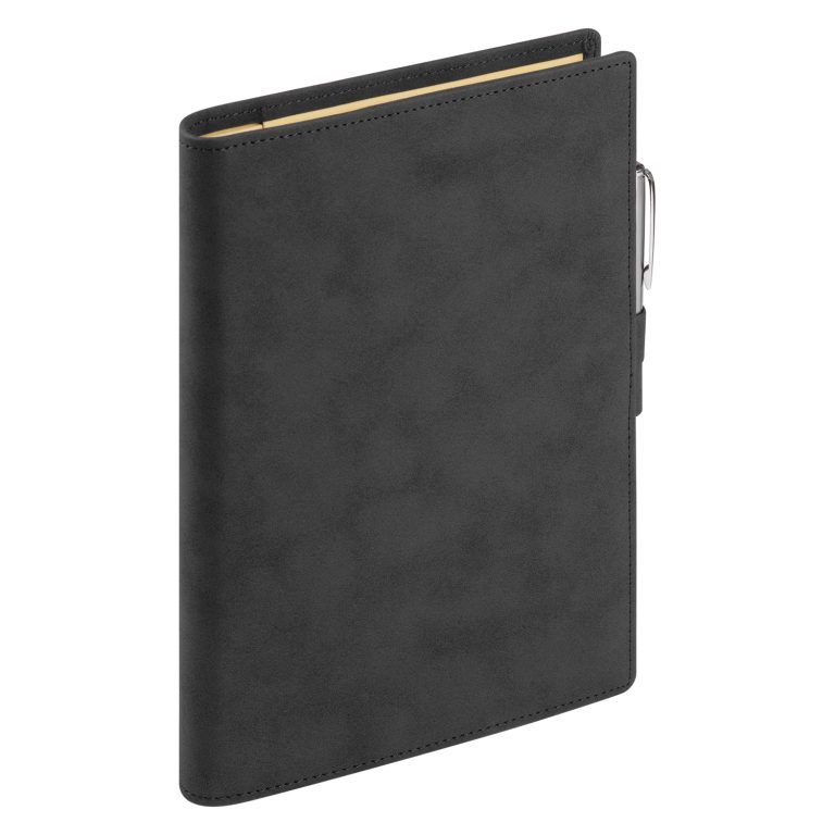 Ежедневник-портфолио Клип (Clip NEO) недатированный в подарочной коробке, черный (в комплекте ручка Tesoro серебро) — изображение 6
