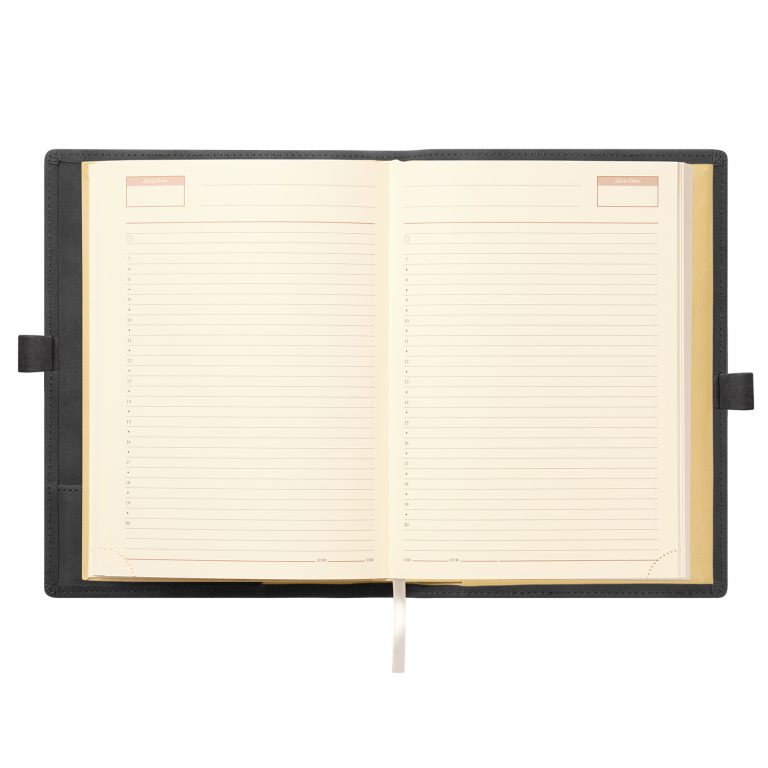 Ежедневник-портфолио Клип (Clip NEO) недатированный в подарочной коробке, черный (в комплекте ручка Tesoro серебро) — изображение 8