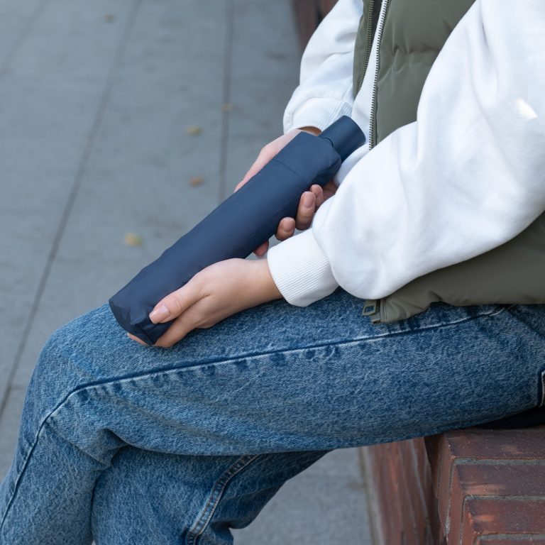 Зонт складной Атланта (Atlanta), синий — изображение 10