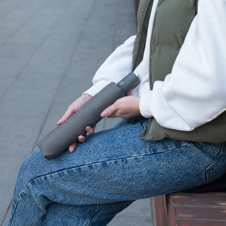 Зонт складной Атланта (Atlanta), серый — изображение 10