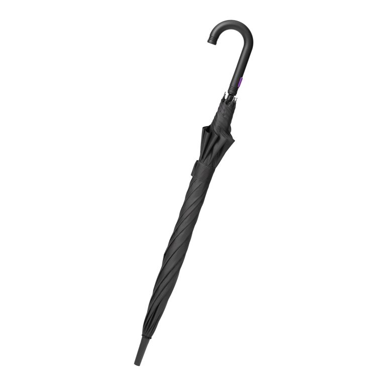 Зонт-трость Квантум (Quantum), черный/фиолетовый — изображение 4
