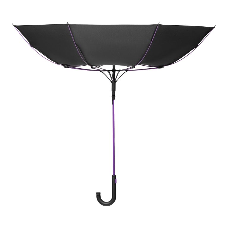 Зонт-трость Квантум (Quantum), черный/фиолетовый — изображение 5