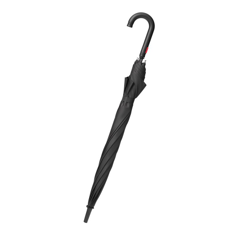 Зонт-трость Квантум (Quantum), черный/красный — изображение 4