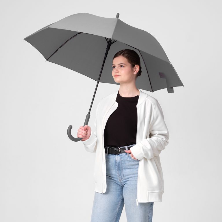 Зонт-трость Фантом (Phantom), серый — изображение 6
