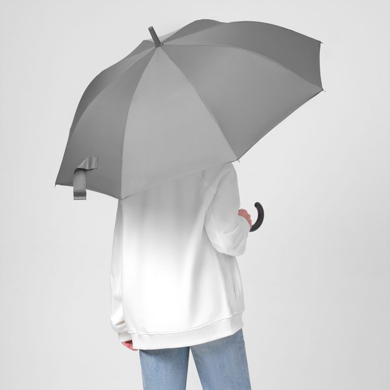 Зонт-трость Фантом (Phantom), серый — изображение 8