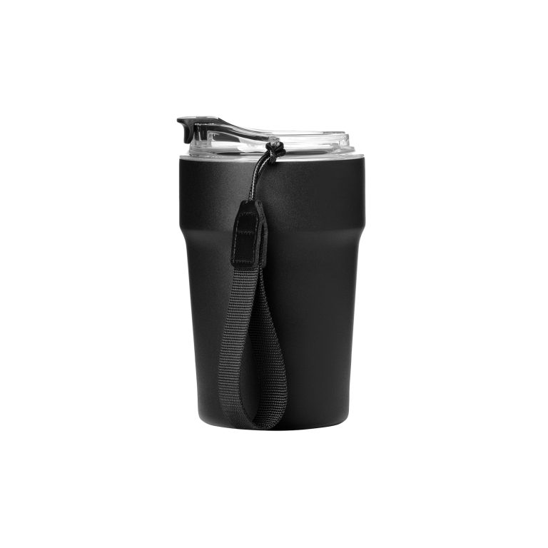 Термокружка вакуумная Монако (Monaco), черная — изображение 4