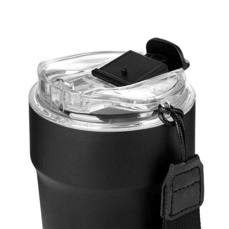 Термокружка вакуумная Монако (Monaco), черная — изображение 7