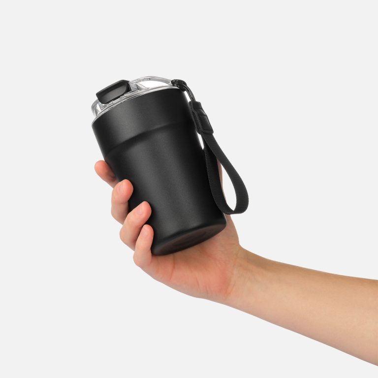 Термокружка вакуумная Монако (Monaco), черная — изображение 8