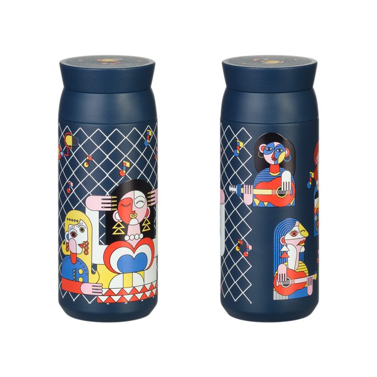 Термобутылка вакуумная герметичная Грейс (Grace), синяя — изображение 5