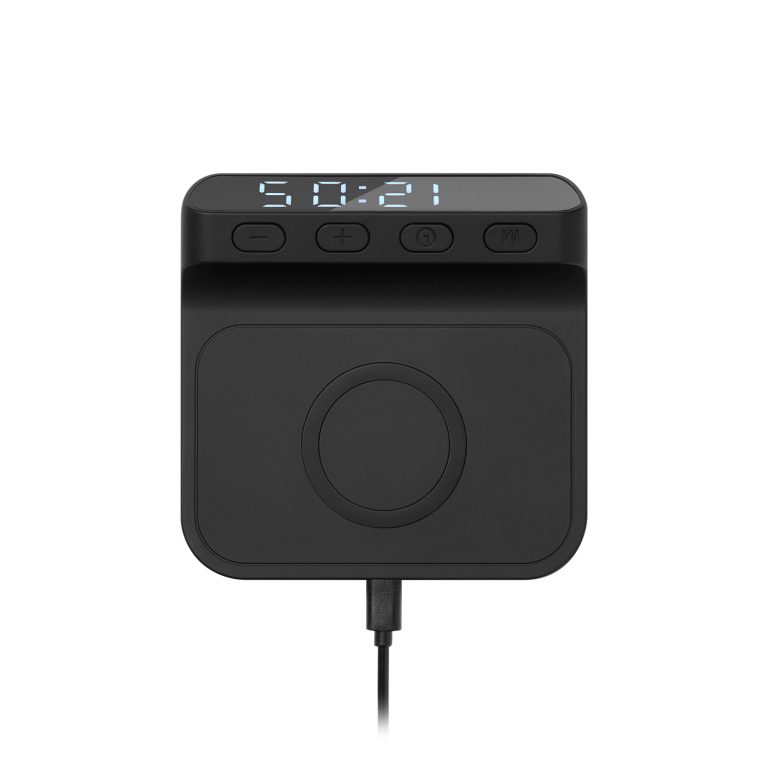 Зарядная станция с часами 15W Rigel, черная — изображение 3