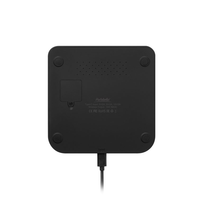 Зарядная станция с часами 15W Rigel, черная — изображение 4