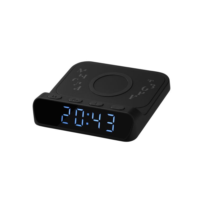 Зарядная станция с часами 15W Rigel, черная — изображение 7