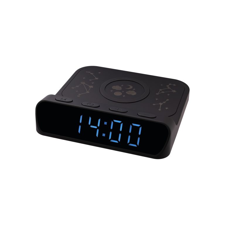 Зарядная станция с часами 15W Rigel, черная — изображение 8