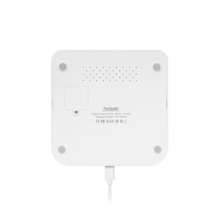 Зарядная станция с часами 15W Ригель (Rigel), белая — изображение 4