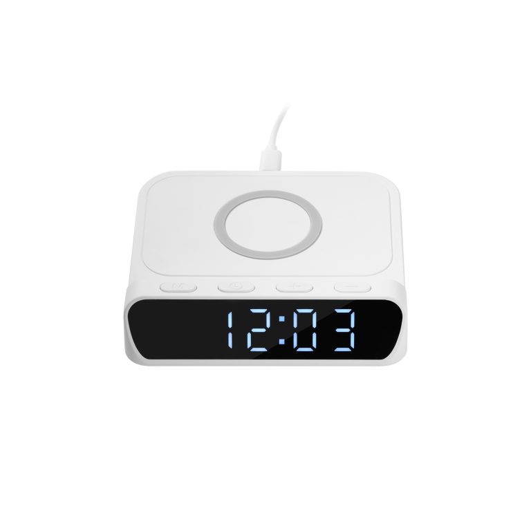 Зарядная станция с часами 15W Ригель (Rigel), белая — изображение 5