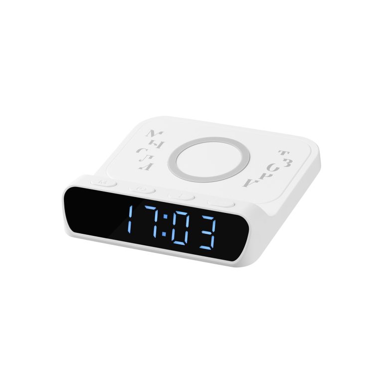 Зарядная станция с часами 15W Ригель (Rigel), белая — изображение 7