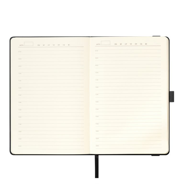 Ежедневник Альфа (Alpha) недатированный, черный/черный — изображение 8